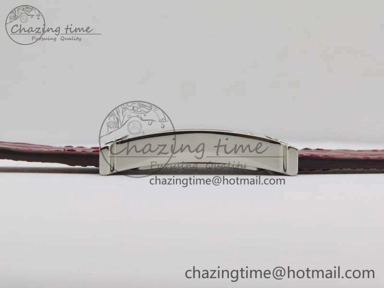 Comfortable Heure H Ladies SS MKF 1:1 Best Edition White MOP Dial On Red Croc Leather Strap Swiss Quartz 6664