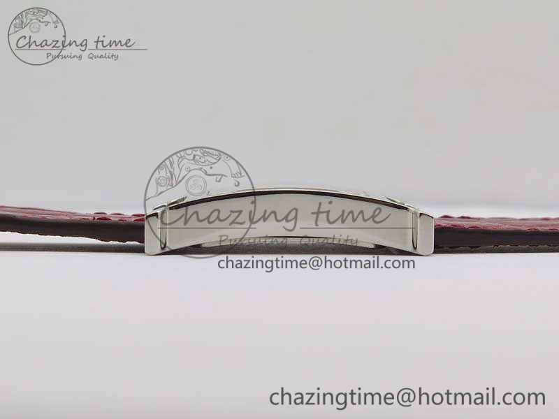 Comfortable Heure H Ladies SS MKF 1:1 Best Edition White MOP Dial On Red Croc Leather Strap Swiss Quartz 6664