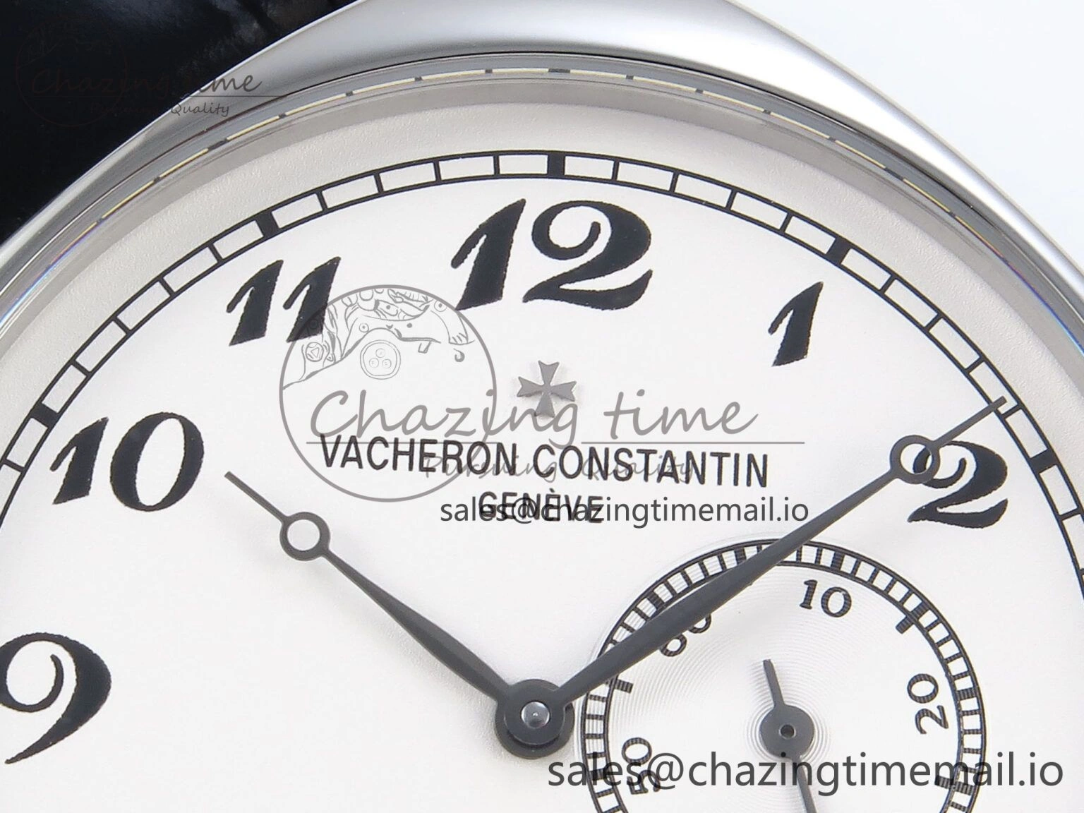 Trendsetting Historiques 82035 000G-B735 40mm SS AIF Best Edition White Dial on Black Leather Strap A 9826