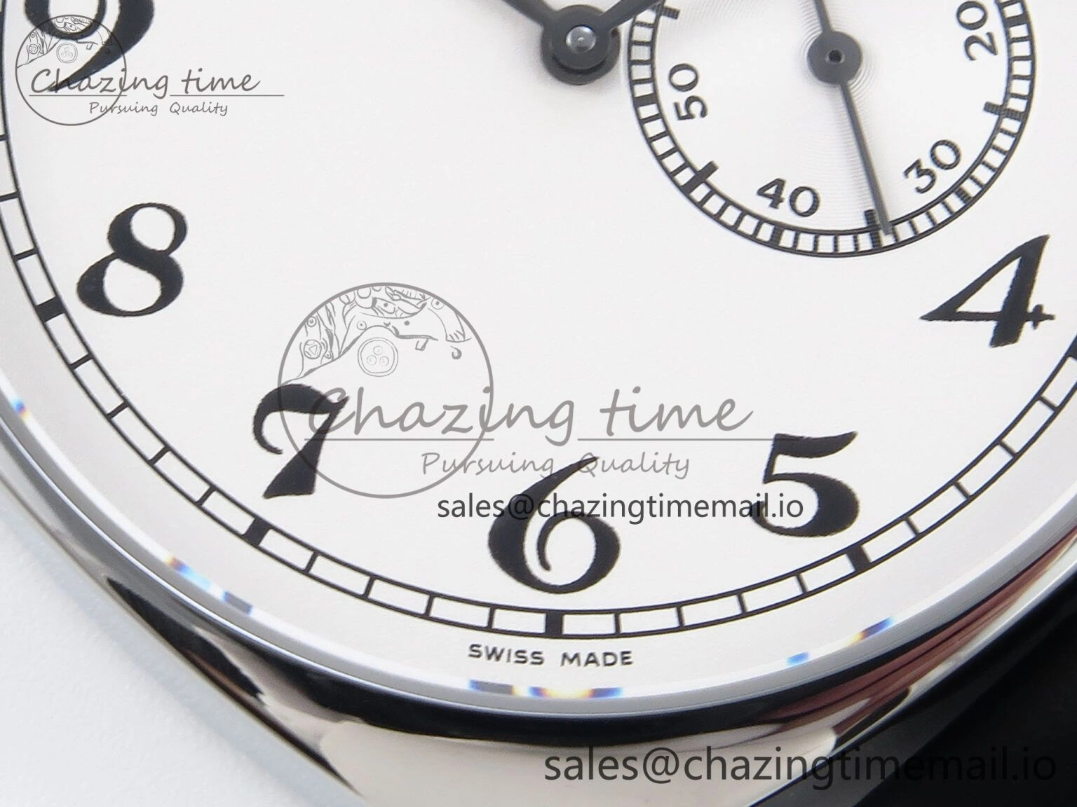 Trendsetting Historiques 82035 000G-B735 40mm SS AIF Best Edition White Dial on Black Leather Strap A 9826