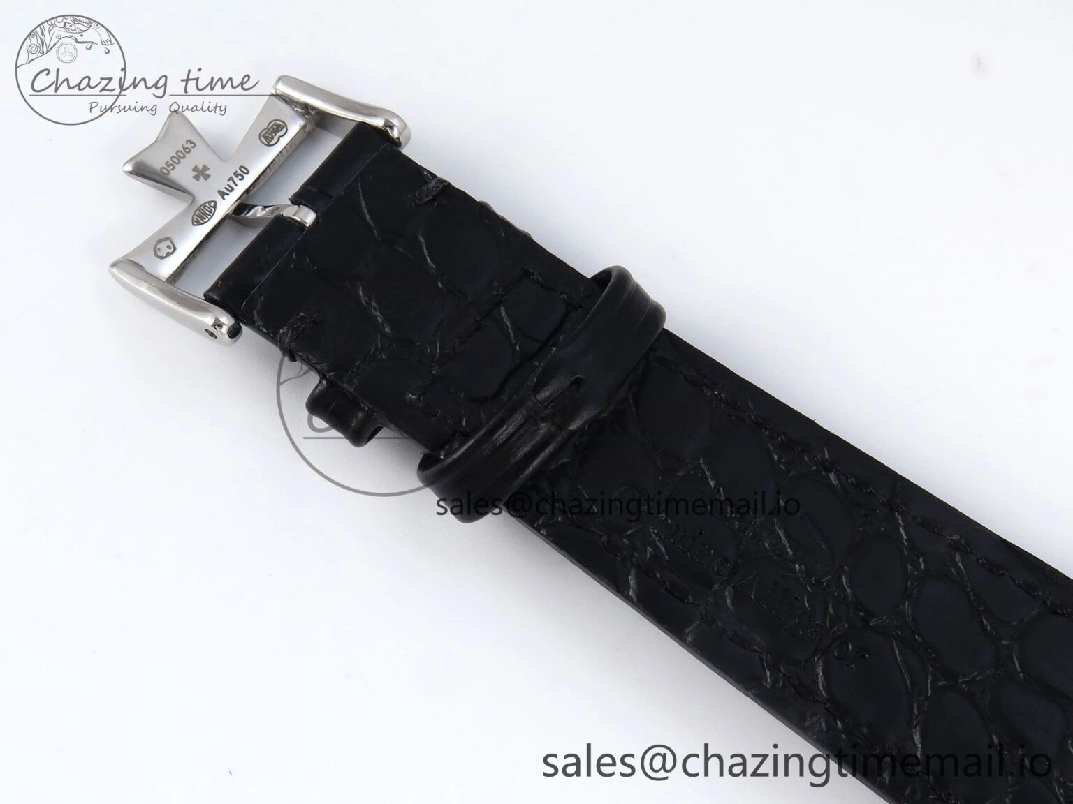 Trendsetting Historiques 82035 000G-B735 40mm SS AIF Best Edition White Dial on Black Leather Strap A 9826
