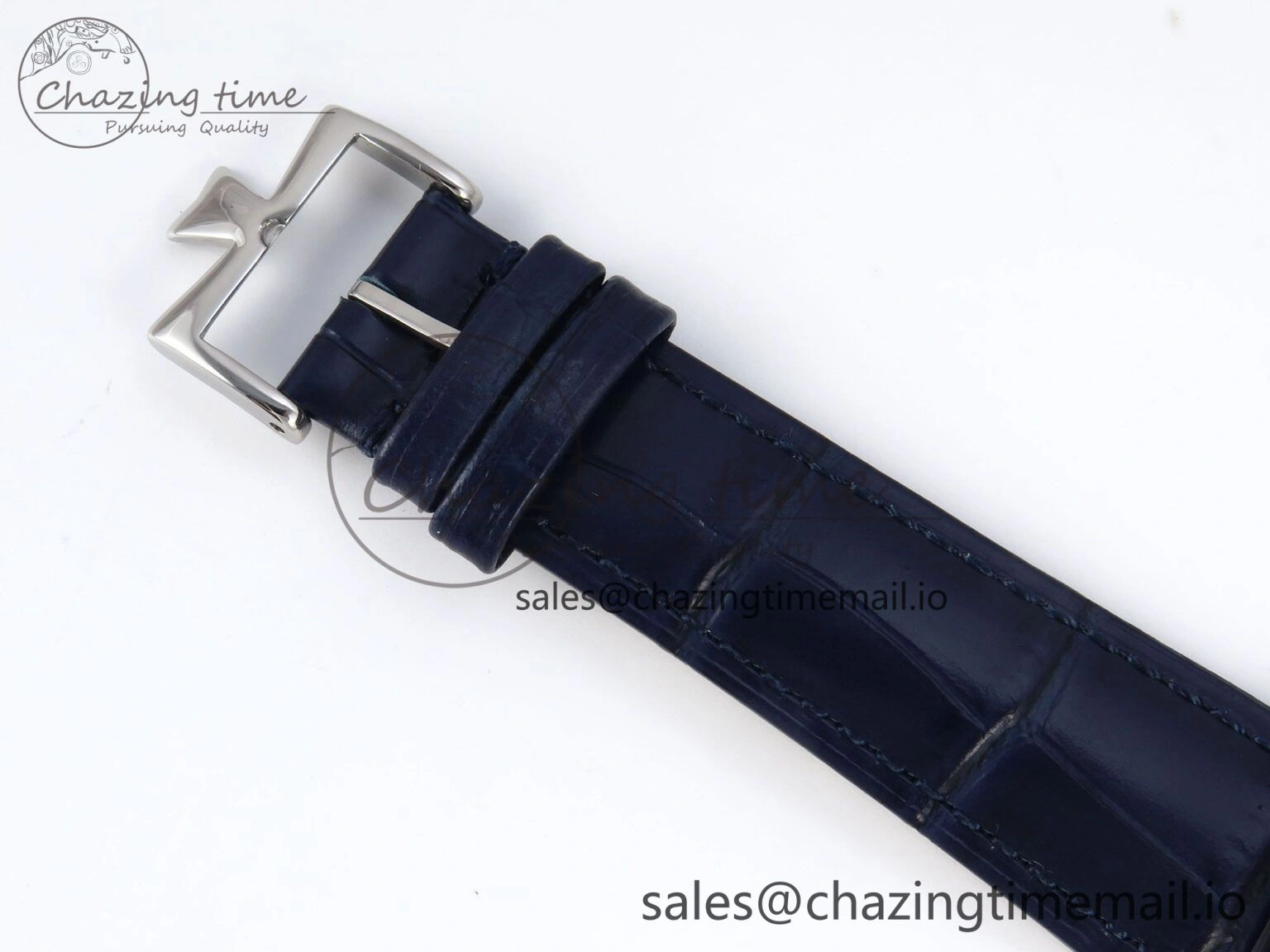 Historiques 82035 000G-B735 40mm SS AIF Best Edition White Dial on Blue Leather Strap A SunProtective 9823