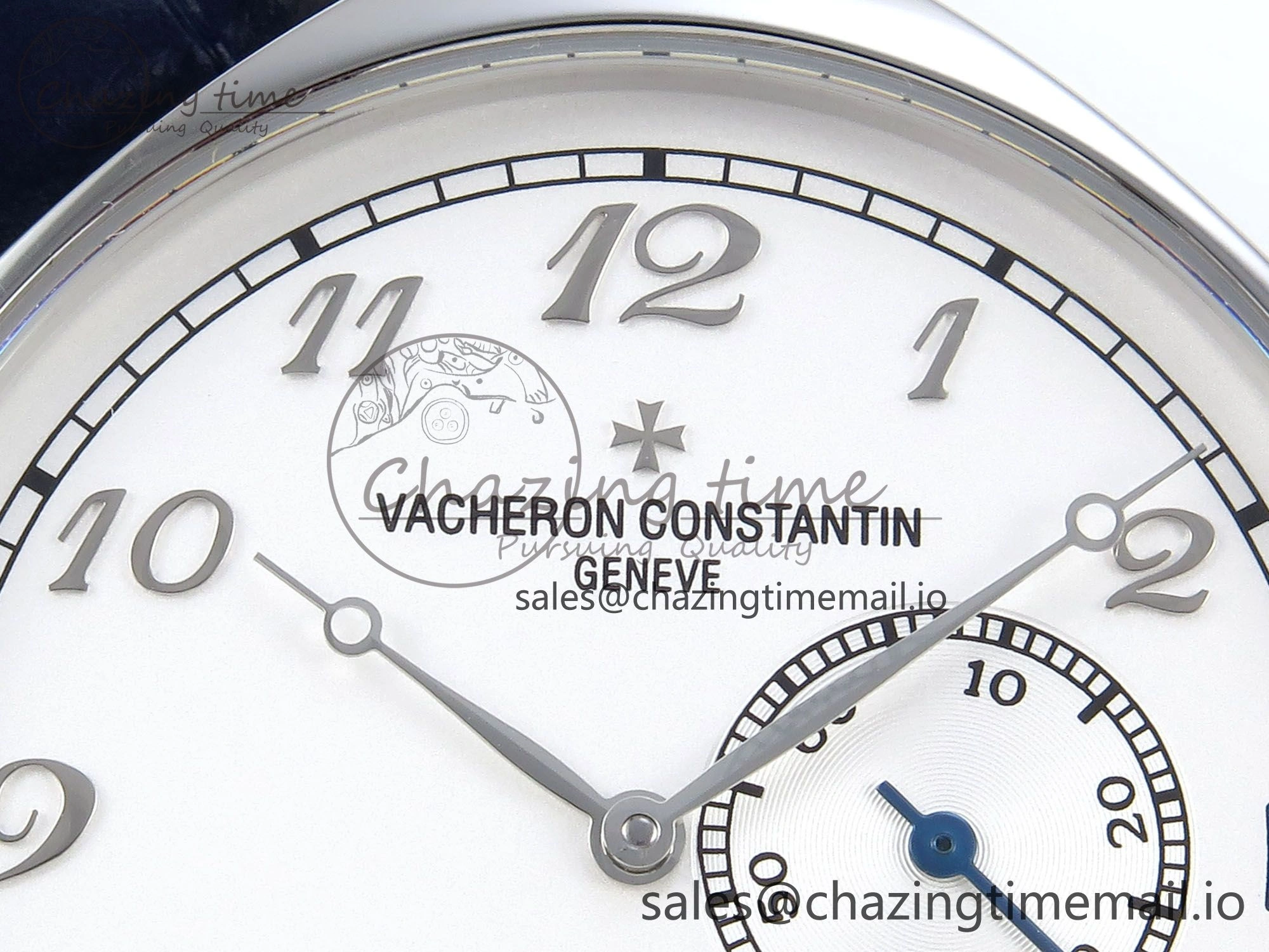 Historiques 82035 000G-B735 40mm SS AIF Best Edition White Dial on Blue Leather Strap A SunProtective 9823