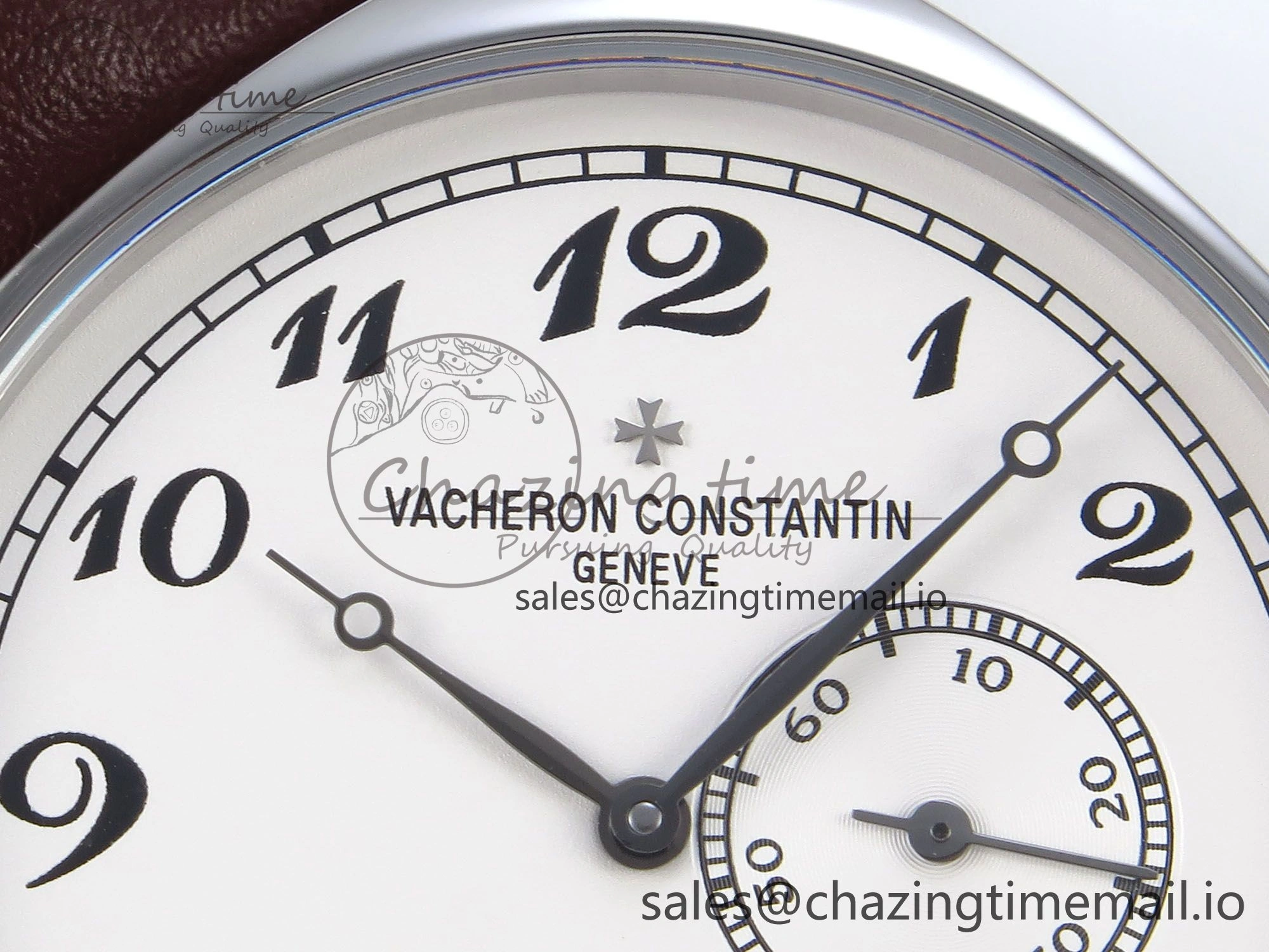 Historiques 82035 000G-B735 40mm SS AIF Best Edition White Dial on Brown Leather Strap A GoodFit 9827