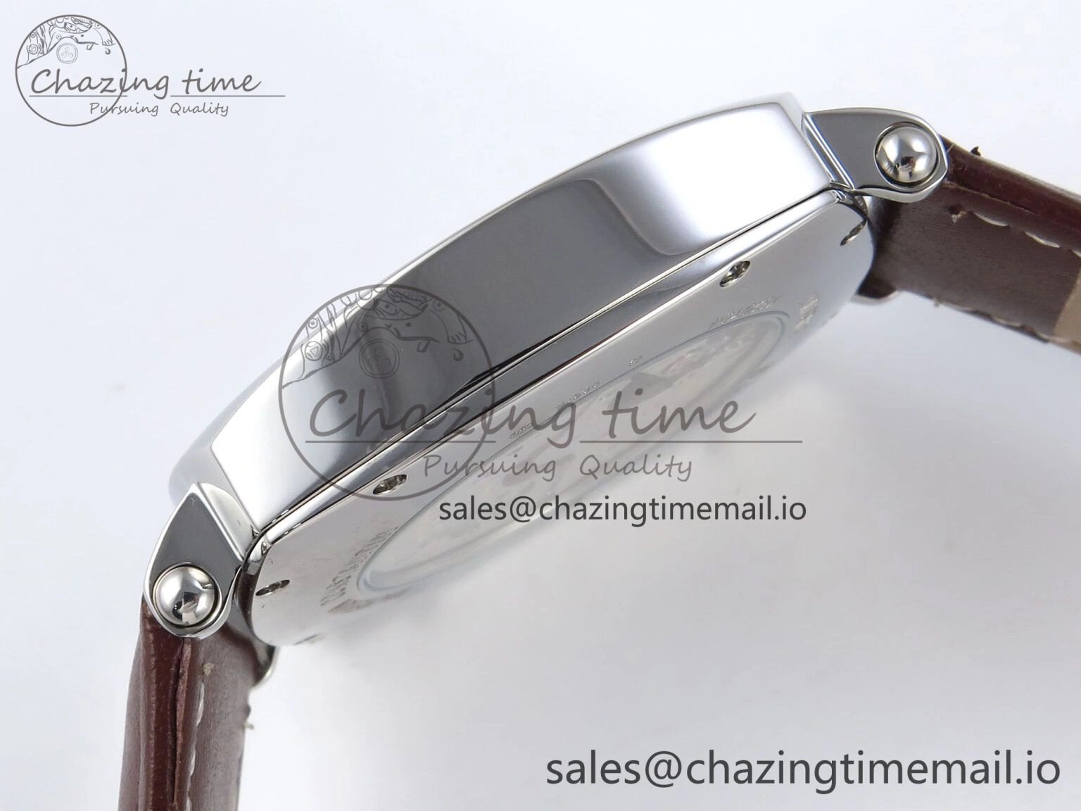 Historiques 82035 000G-B735 40mm SS AIF Best Edition White Dial on Brown Leather Strap A GoodFit 9827