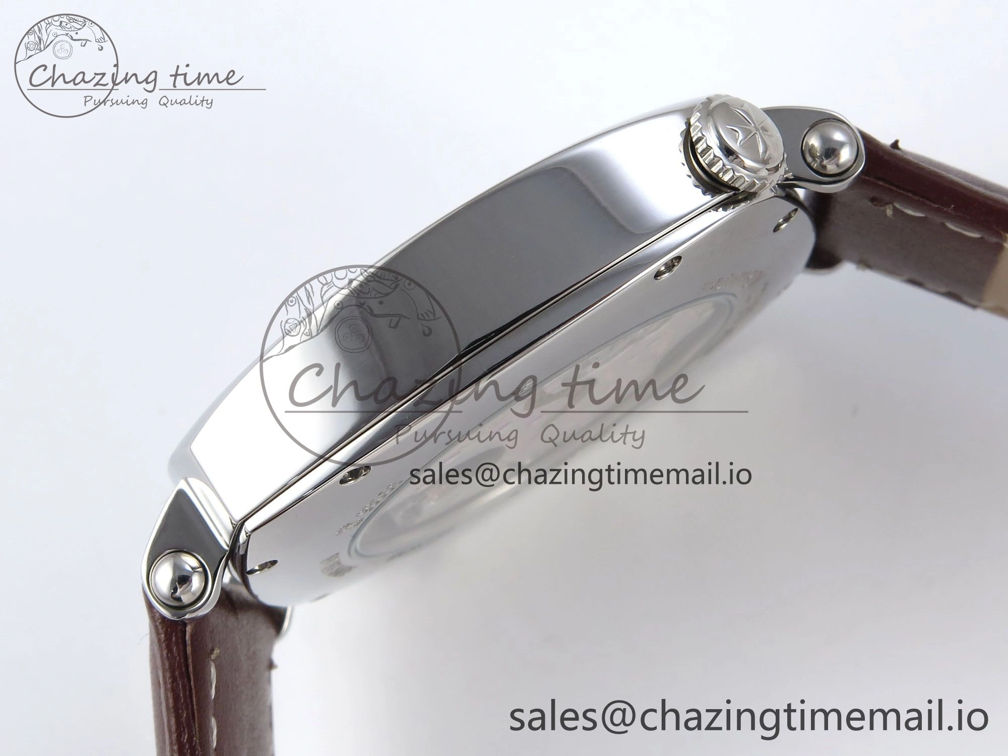 Historiques 82035 000G-B735 40mm SS AIF Best Edition White Dial on Brown Leather Strap A GoodFit 9827