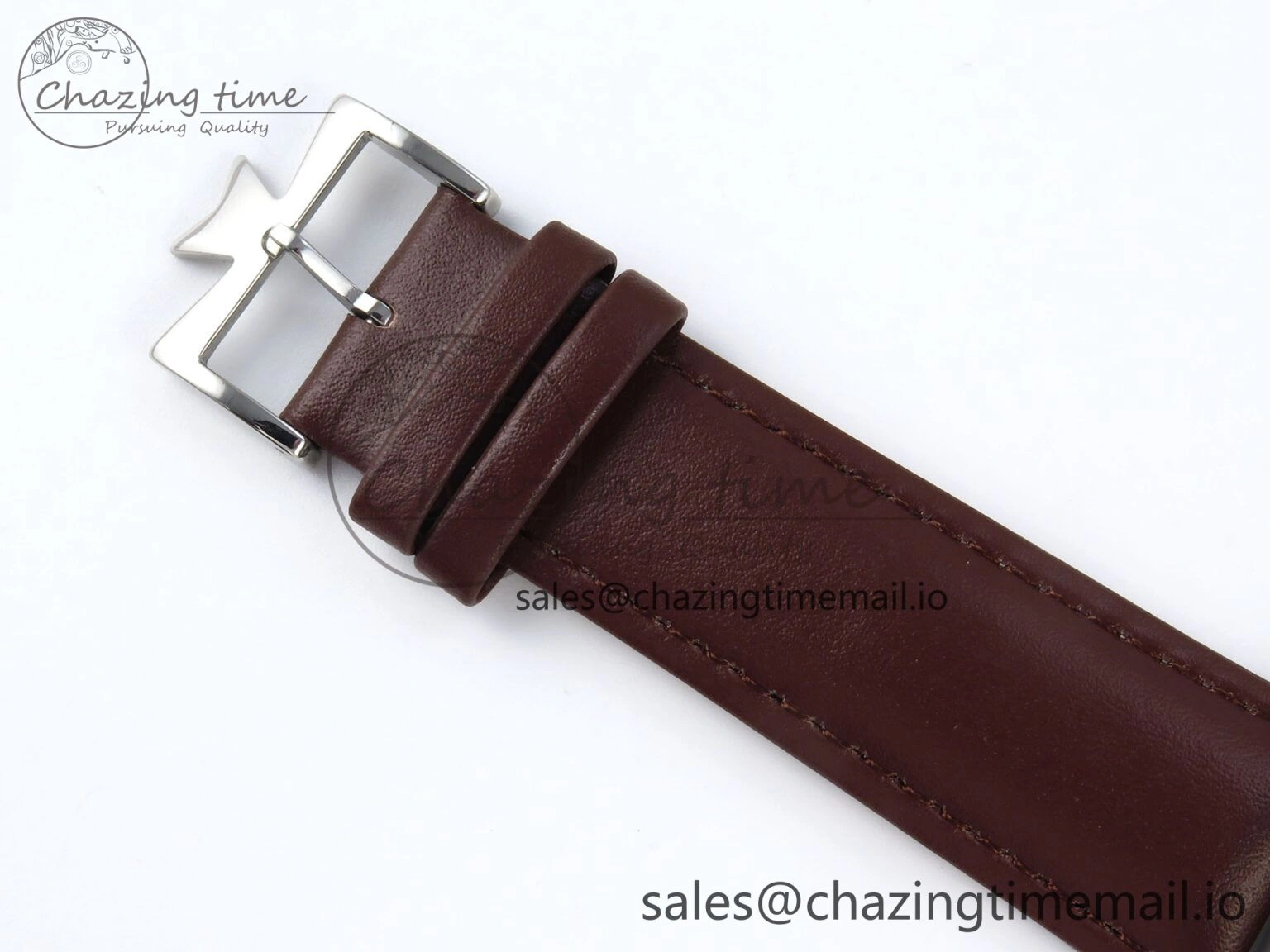 Historiques 82035 000G-B735 40mm SS AIF Best Edition White Dial on Brown Leather Strap A GoodFit 9827