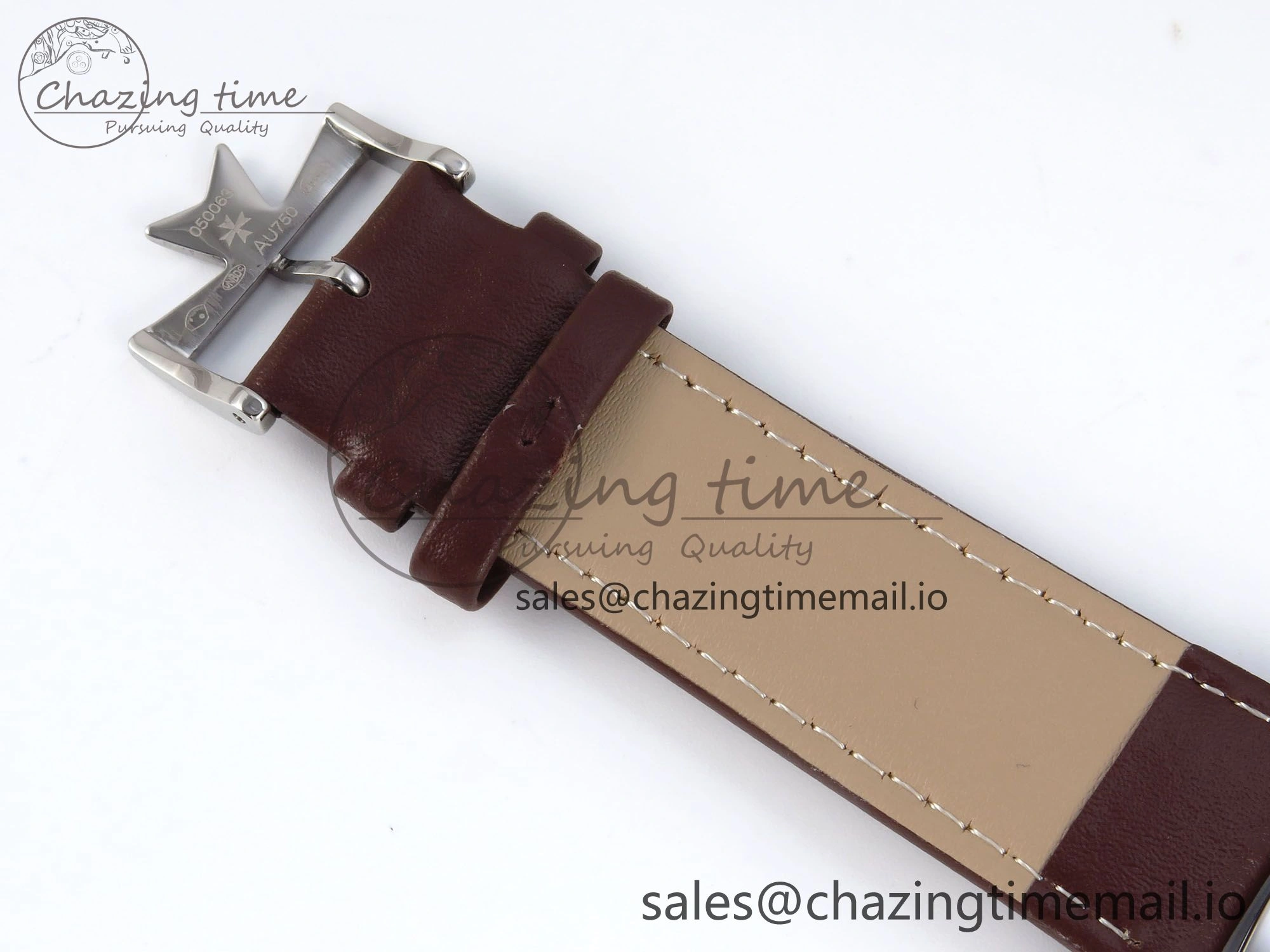Historiques 82035 000G-B735 40mm SS AIF Best Edition White Dial on Brown Leather Strap A GoodFit 9827