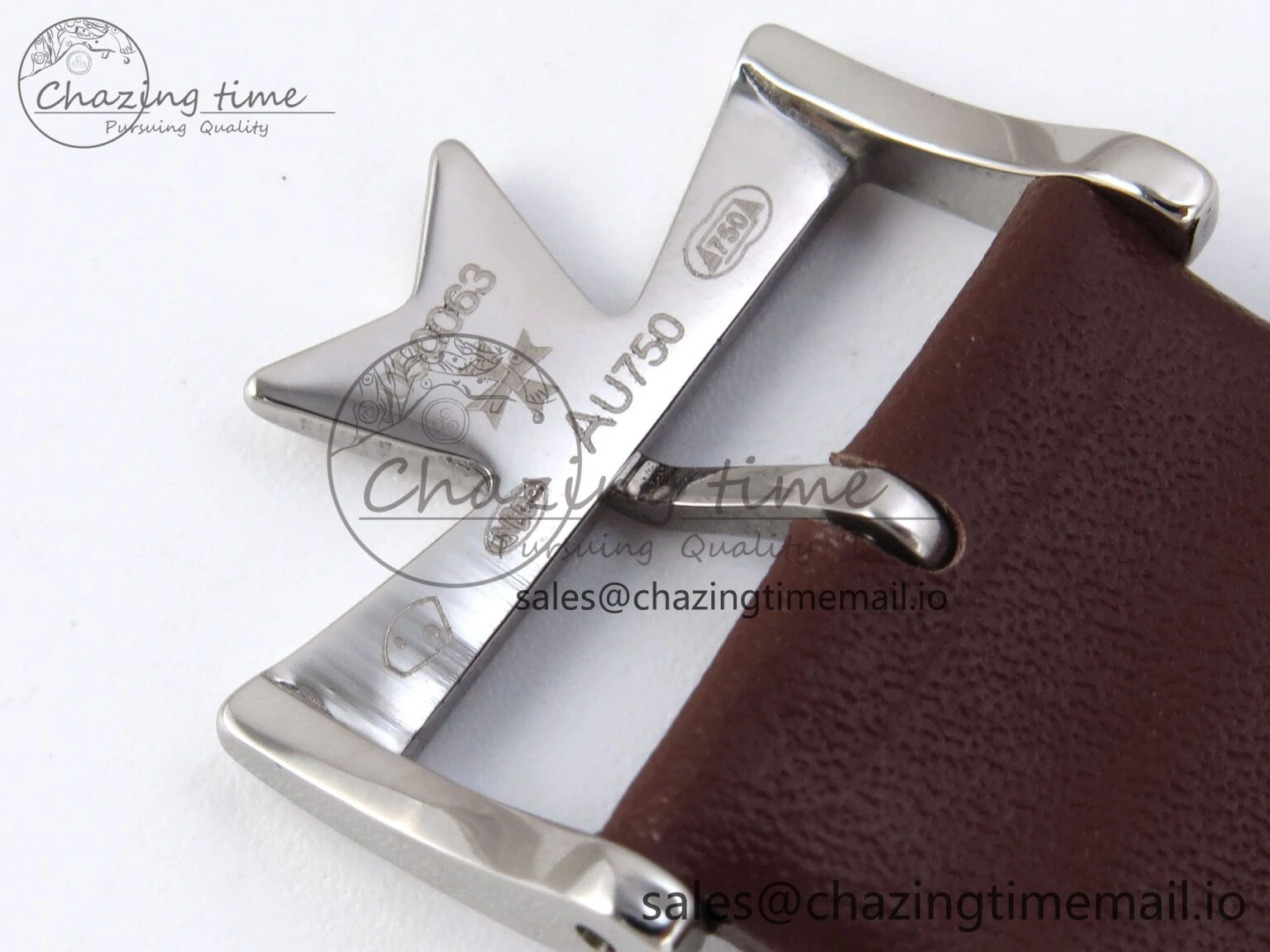 Historiques 82035 000G-B735 40mm SS AIF Best Edition White Dial on Brown Leather Strap A GoodFit 9827