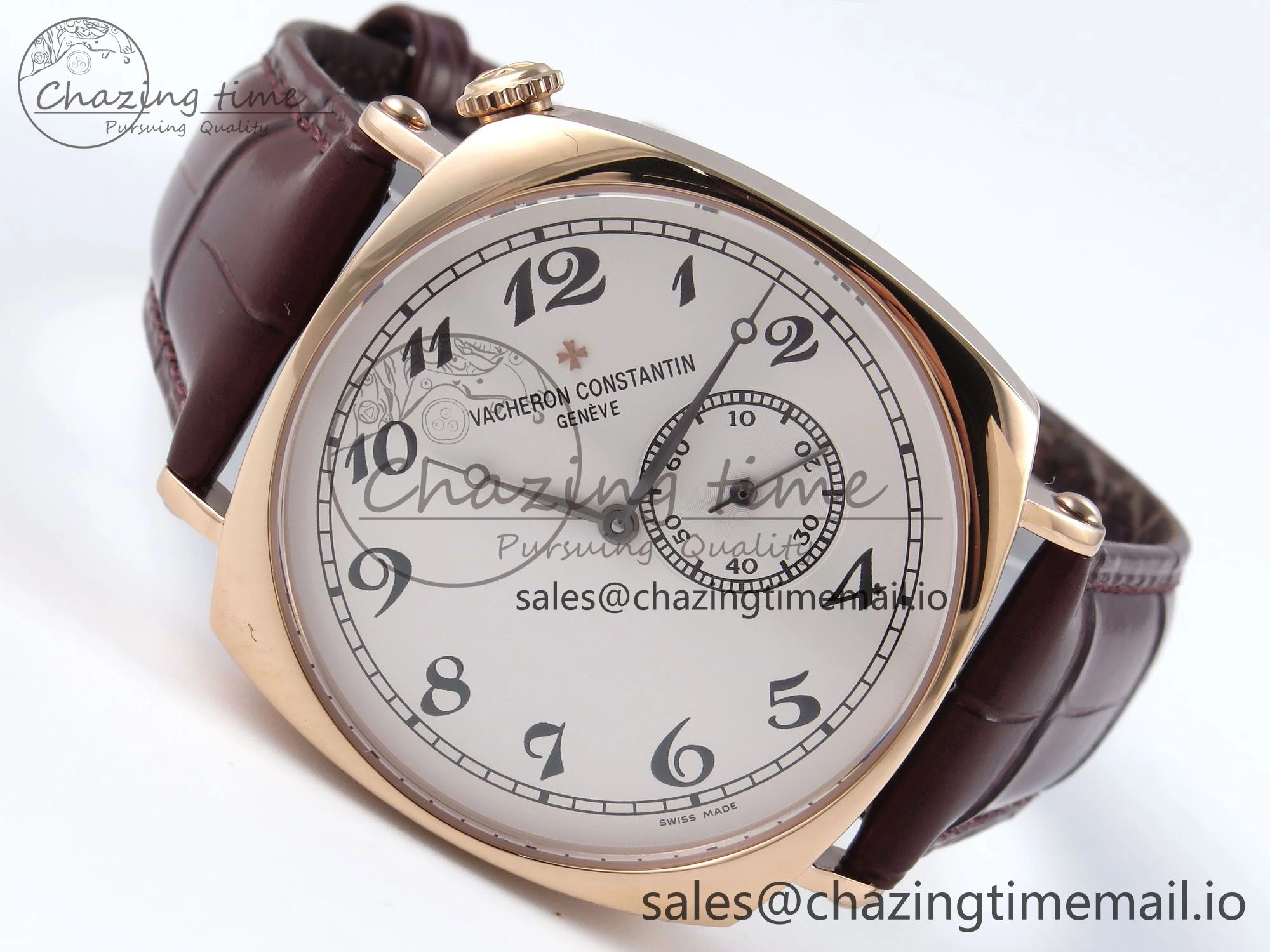 Functional Historiques 82035 000R-9359 40mm RG AIF Best Edition White Dial on Brown Leather Strap A 9819