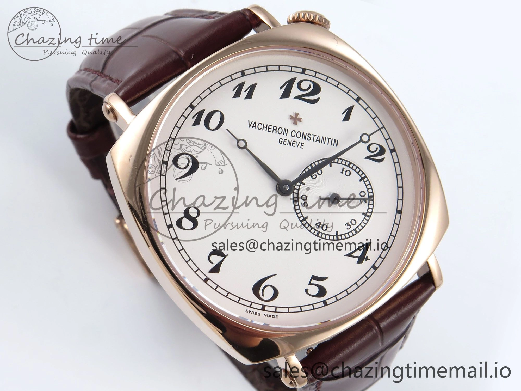 Functional Historiques 82035 000R-9359 40mm RG AIF Best Edition White Dial on Brown Leather Strap A 9819