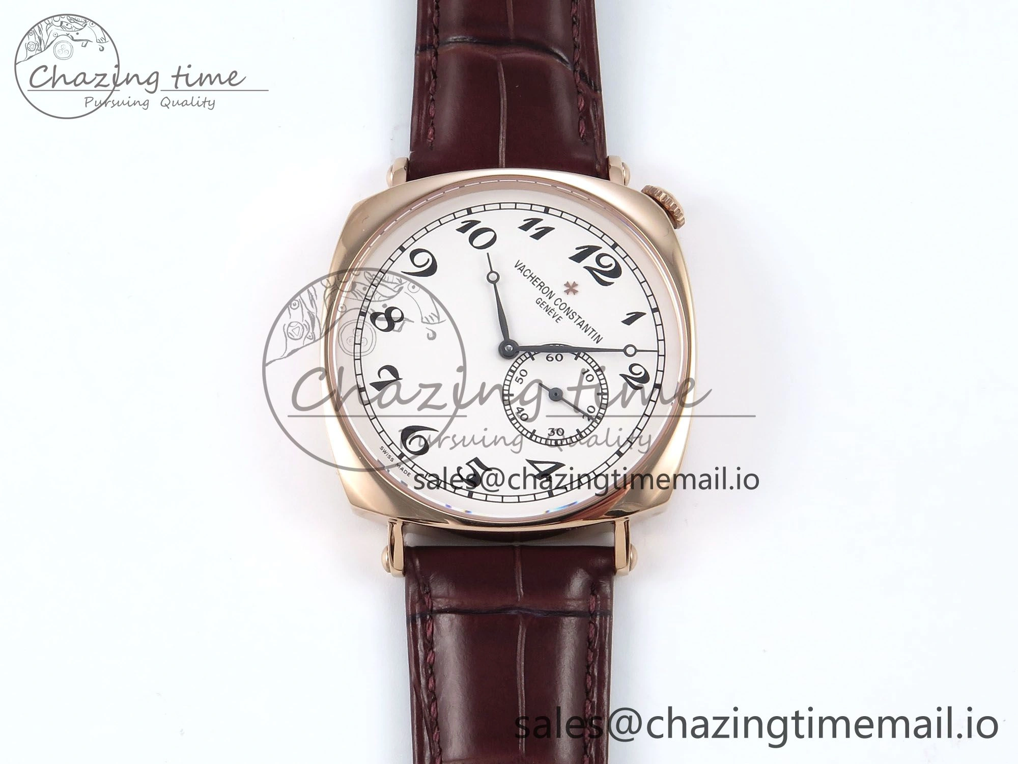Functional Historiques 82035 000R-9359 40mm RG AIF Best Edition White Dial on Brown Leather Strap A 9819