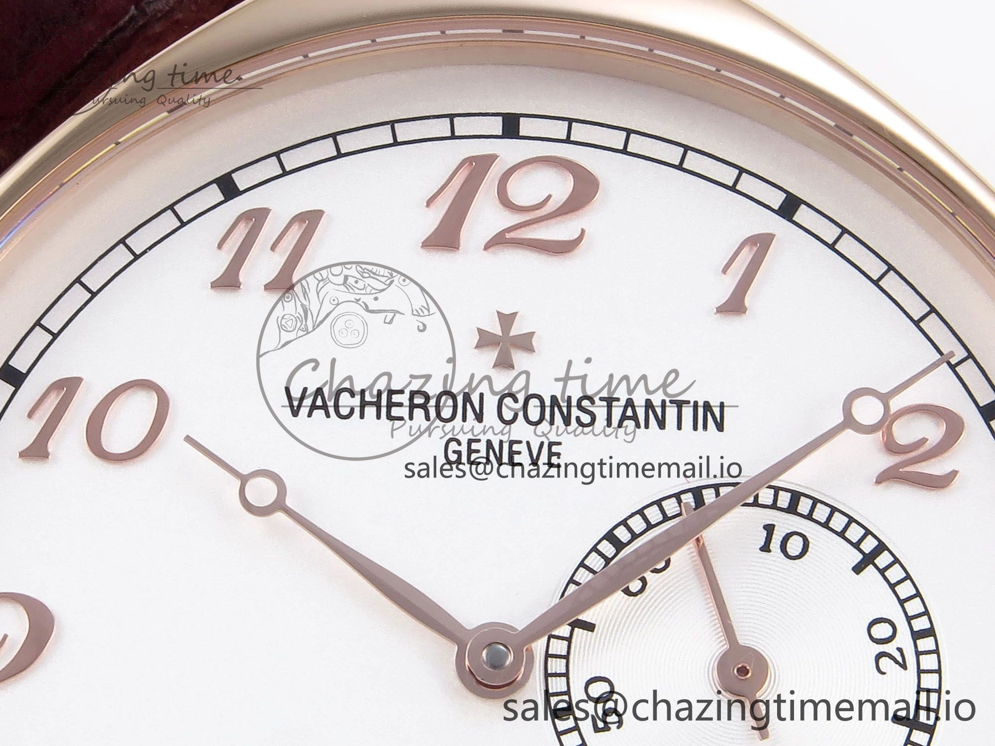 Historiques 82035 000R-9359 40mm RG AIF Best Edition White RG Dial on Brown Leather Strap A Breathable 9821