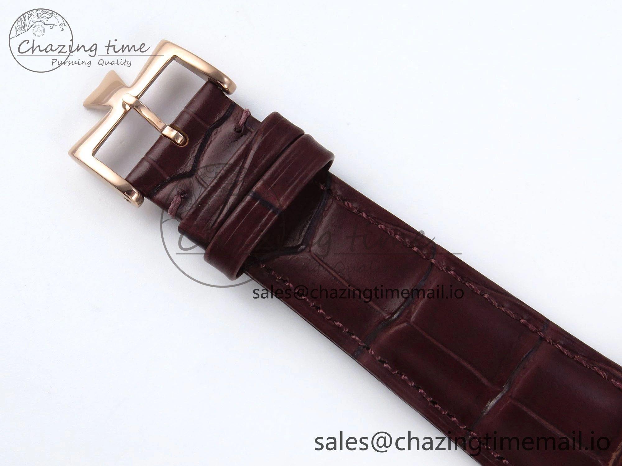 Historiques 82035 000R-9359 40mm RG AIF Best Edition White RG Dial on Brown Leather Strap A Breathable 9821