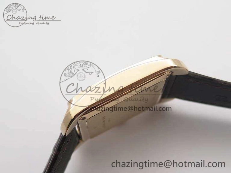 Popular Historiques 86300 RG GSF 1:1 Best Edition White Dial Diam Bezel On Leather Strap MIYOTA 9961