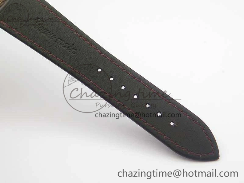 Popular Historiques 86300 RG GSF 1:1 Best Edition White Dial Diam Bezel On Leather Strap MIYOTA 9961