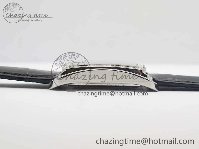 Affordable Historiques 86300 SS GSF 1:1 Best Edition White Dial Diam Bezel On Leather Strap MIYOTA 9964
