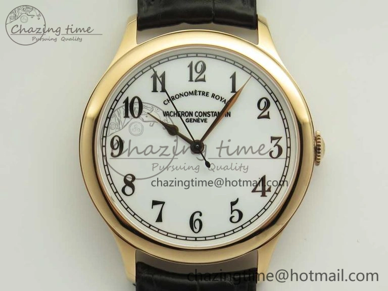 Efficient Historiques Chronomètre Royal 1907 RG GSF Best Edition White Dial on Brown Leather Strap MIYOTA 9939