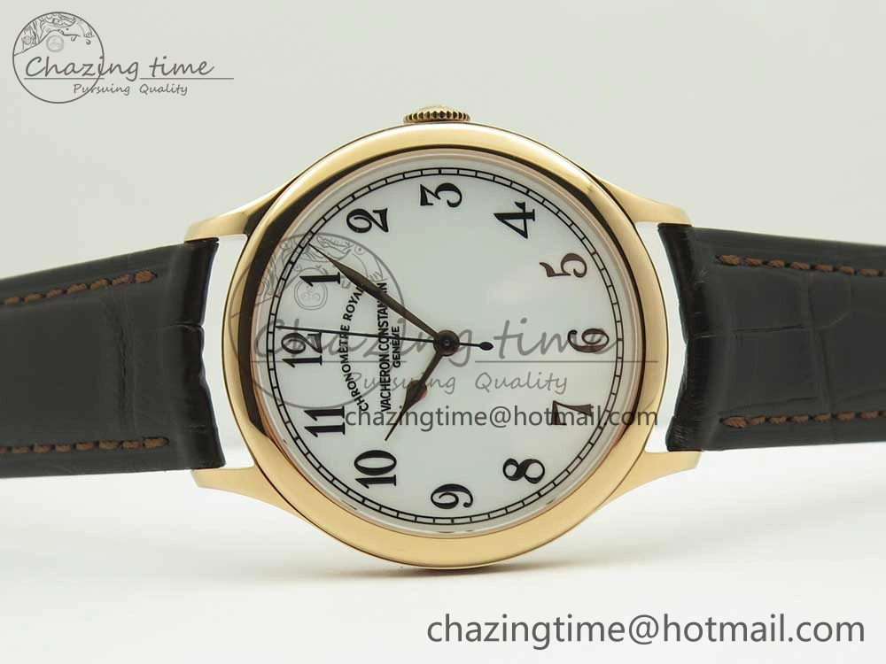 Efficient Historiques Chronomètre Royal 1907 RG GSF Best Edition White Dial on Brown Leather Strap MIYOTA 9939