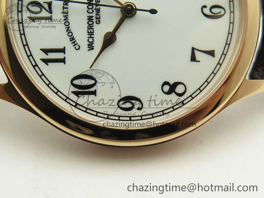Efficient Historiques Chronomètre Royal 1907 RG GSF Best Edition White Dial on Brown Leather Strap MIYOTA 9939