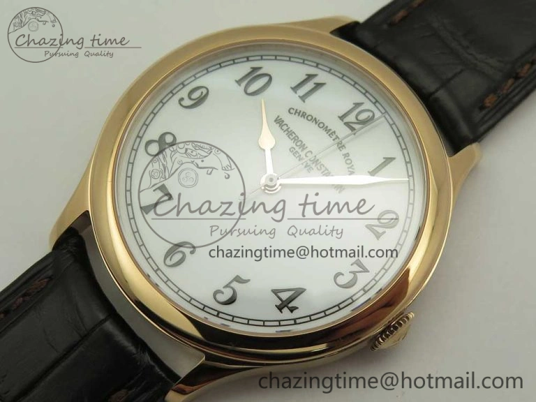 Efficient Historiques Chronomètre Royal 1907 RG GSF Best Edition White Dial on Brown Leather Strap MIYOTA 9939