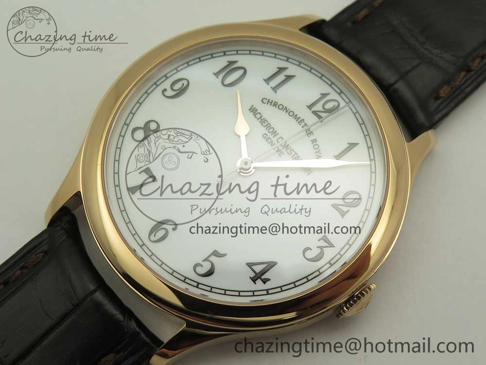Efficient Historiques Chronomètre Royal 1907 RG GSF Best Edition White Dial on Brown Leather Strap MIYOTA 9939