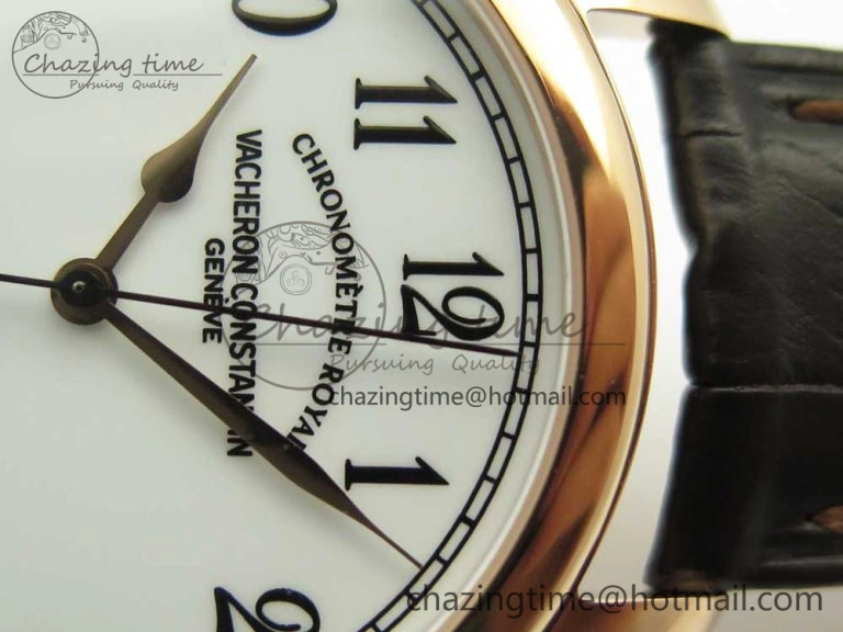 Efficient Historiques Chronomètre Royal 1907 RG GSF Best Edition White Dial on Brown Leather Strap MIYOTA 9939