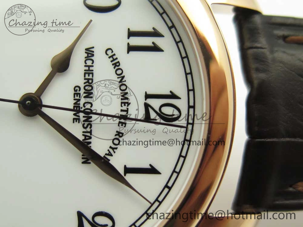 Efficient Historiques Chronomètre Royal 1907 RG GSF Best Edition White Dial on Brown Leather Strap MIYOTA 9939