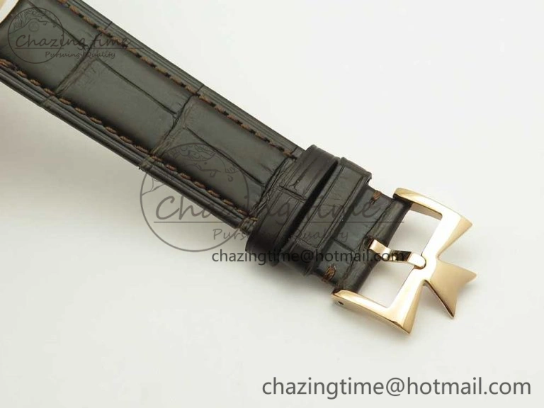 Efficient Historiques Chronomètre Royal 1907 RG GSF Best Edition White Dial on Brown Leather Strap MIYOTA 9939