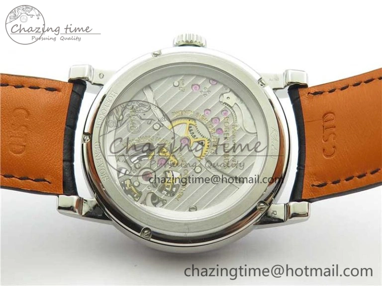 Affordable Hommage Flying Tourbillon RDDBHO0568 SS White Dial on Black Leather Strap 9603
