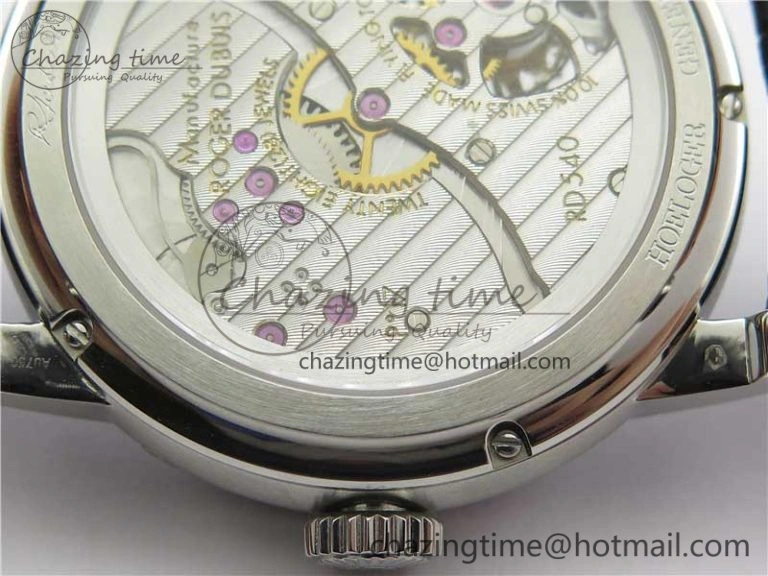 Affordable Hommage Flying Tourbillon RDDBHO0568 SS White Dial on Black Leather Strap 9603