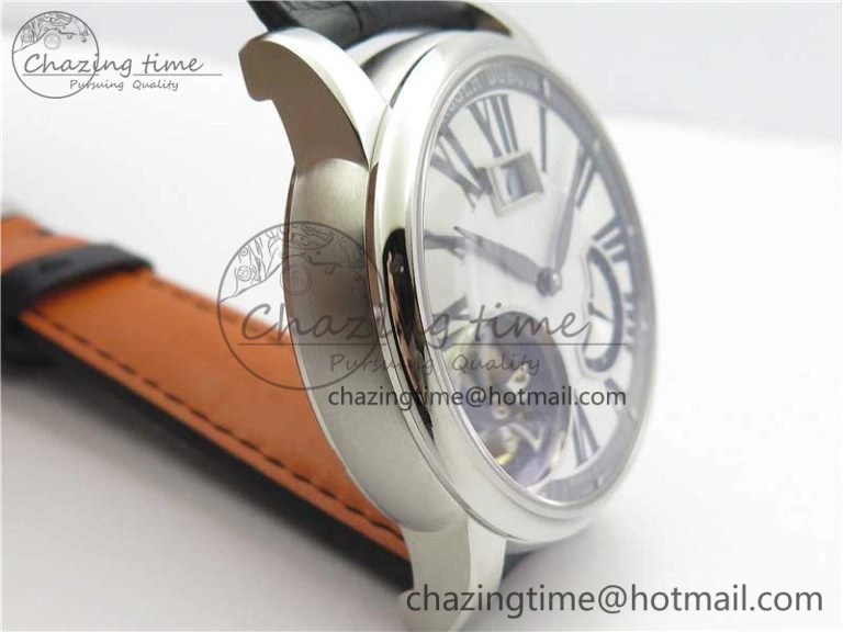 Affordable Hommage Flying Tourbillon RDDBHO0568 SS White Dial on Black Leather Strap 9603