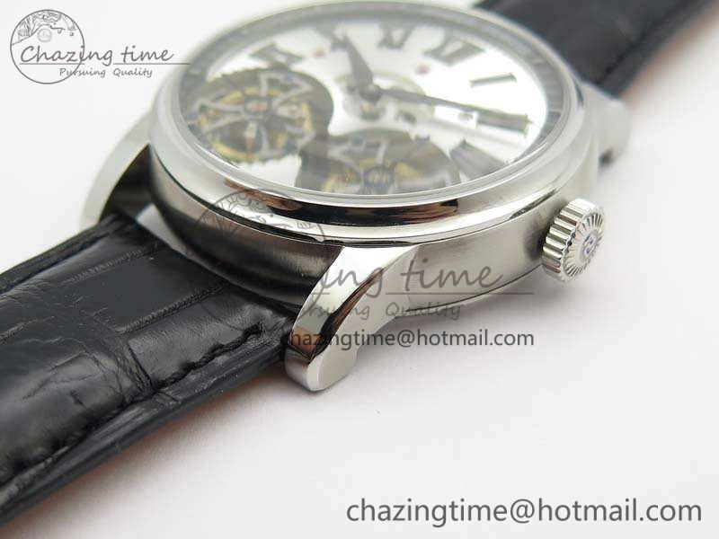 UrbanStyle Hommage Rddbho0562 SS JBF Sliver Dial On Black Croco Leather Strap Double Tourbillion 9617
