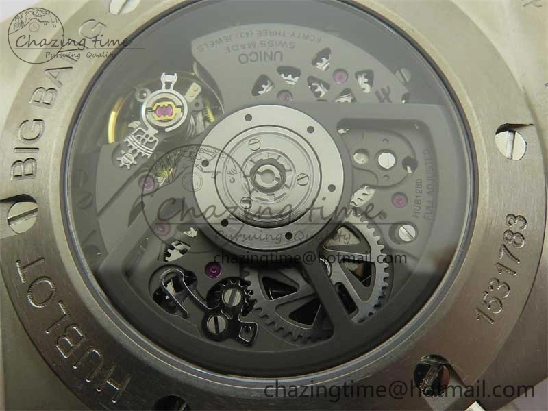 Hublot Big Bang Unico Titanium Ceramic ZF 1:1 Best Edition Skeleton Dial on Black Rubber Strap A Bright 6776