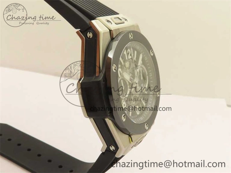 Hublot Big Bang Unico Titanium Ceramic ZF 1:1 Best Edition Skeleton Dial on Black Rubber Strap A Bright 6776