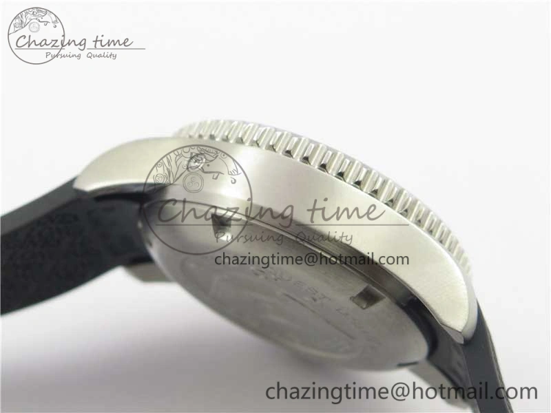 HydroConquest Chrono SS Black Ceramic Bezel OXF Best Edition Black Dial on Black Rubber Strap A Snug 7577