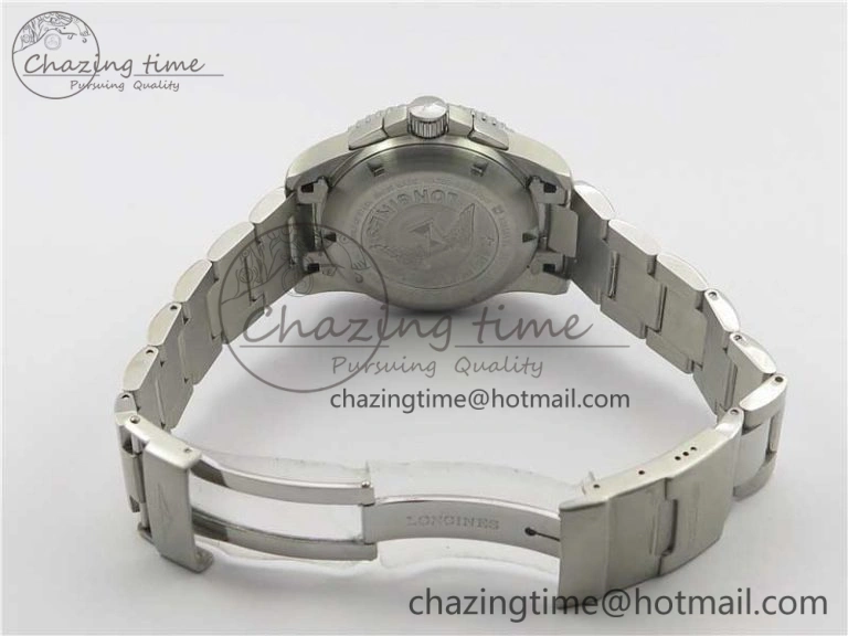 Refined HydroConquest Chrono SS Black Ceramic Bezel OXF Best Edition Black Dial on SS Bracelet A 7578