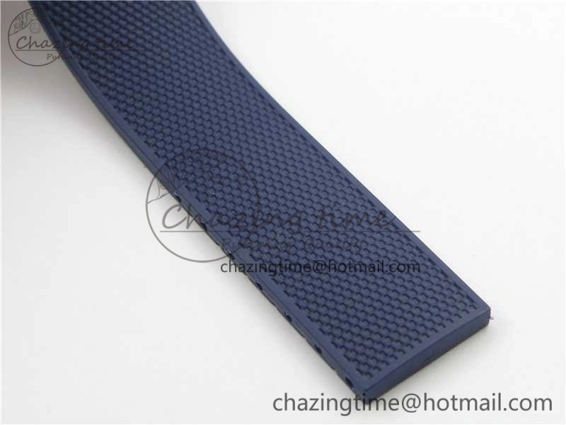 Resilient HydroConquest Chrono SS Blue Ceramic Bezel OXF Best Edition Blue Dial on Blue Rubber Strap A 7576