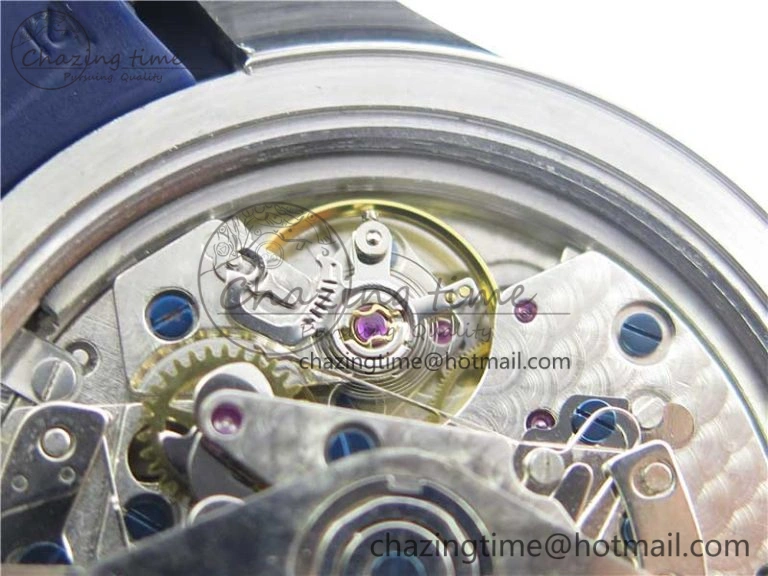 Resilient HydroConquest Chrono SS Blue Ceramic Bezel OXF Best Edition Blue Dial on Blue Rubber Strap A 7576