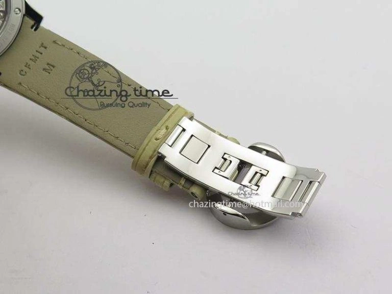 ModernLook I Giardini Di Bulgari Tourbillon Full Paved Diamonds SS Diamonds Dial On Beige Leather Strap 5840