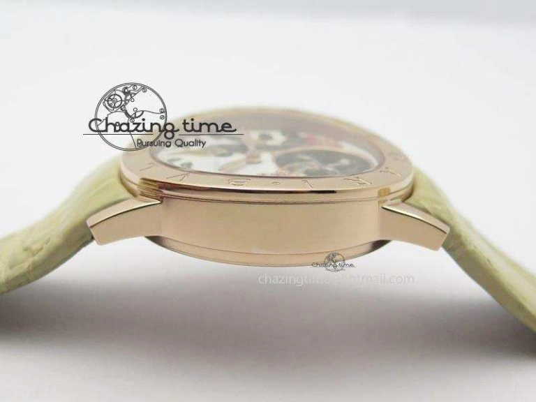 ZeroBulk I Giardini Di Bulgari Tourbillon RG Parrot Dial On Beige Croco Strap 5839
