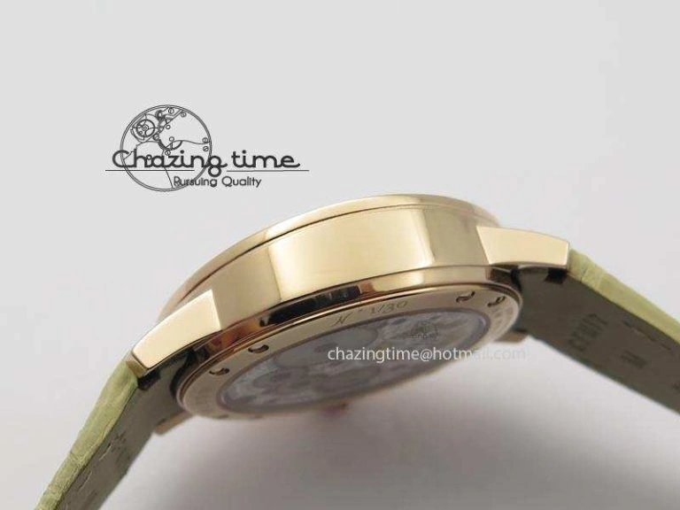 ZeroBulk I Giardini Di Bulgari Tourbillon RG Parrot Dial On Beige Croco Strap 5839