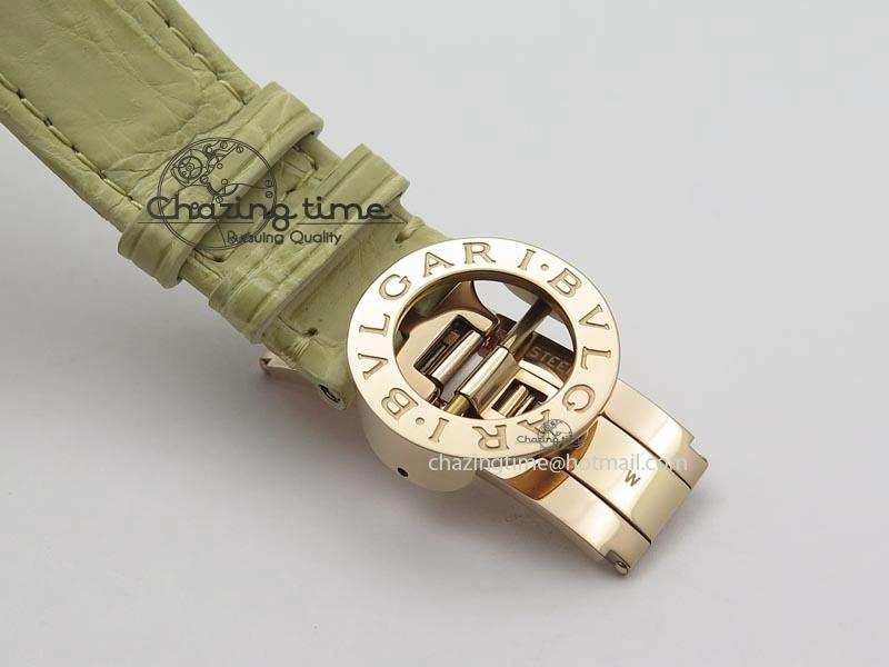 ZeroBulk I Giardini Di Bulgari Tourbillon RG Parrot Dial On Beige Croco Strap 5839