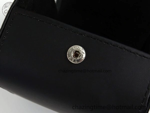 Sleek IWC BLACK LEATHER TRAVEL BOX 7085