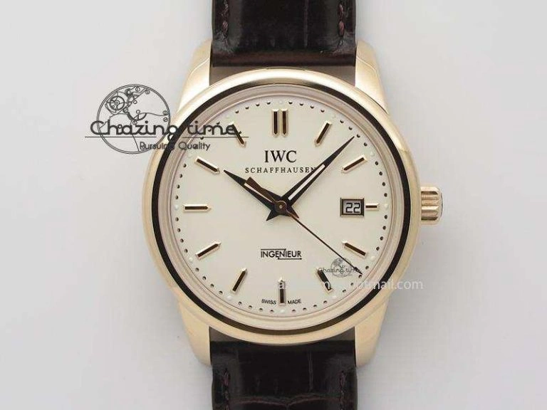 Ingenieur St.Laureus MKF 1:1 V2 Best Edition RG White Dial On Brown Leather Strap A Minimalist 7354