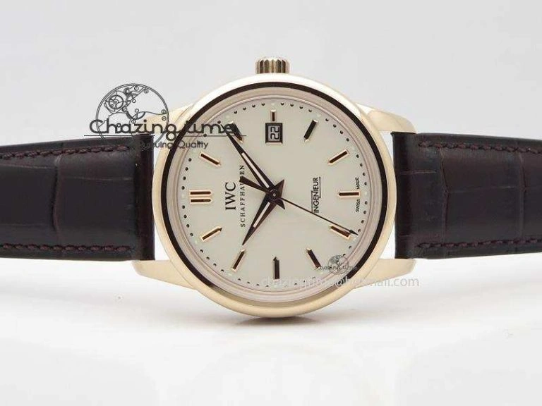 Ingenieur St.Laureus MKF 1:1 V2 Best Edition RG White Dial On Brown Leather Strap A Minimalist 7354