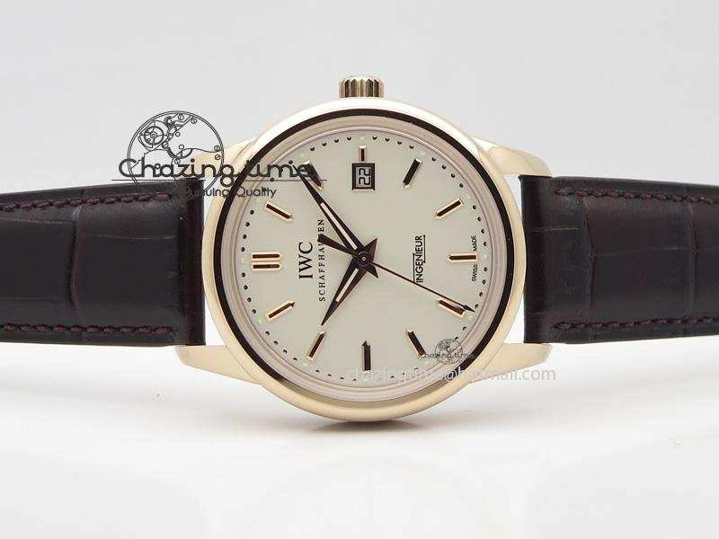 Ingenieur St.Laureus MKF 1:1 V2 Best Edition RG White Dial On Brown Leather Strap A Minimalist 7354