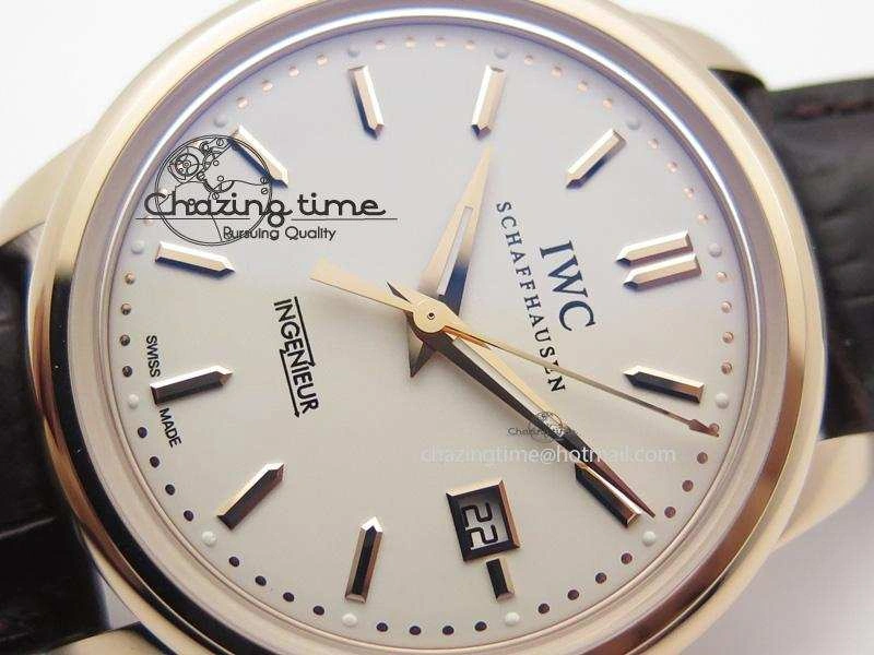 Ingenieur St.Laureus MKF 1:1 V2 Best Edition RG White Dial On Brown Leather Strap A Minimalist 7354