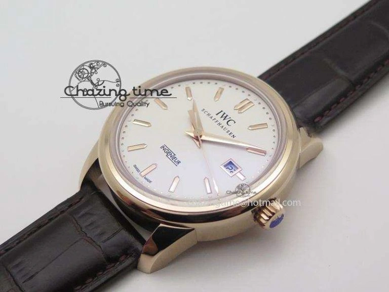 Ingenieur St.Laureus MKF 1:1 V2 Best Edition RG White Dial On Brown Leather Strap A Minimalist 7354