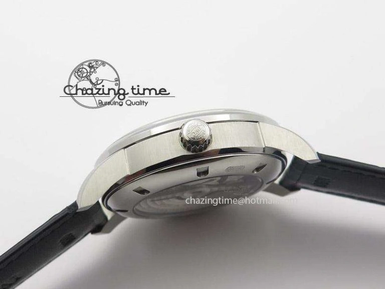 Reliable Ingeniuer St.Laurens SS Black Dial MK 1:1 Best Edition On Black Leather Strap  A 7367